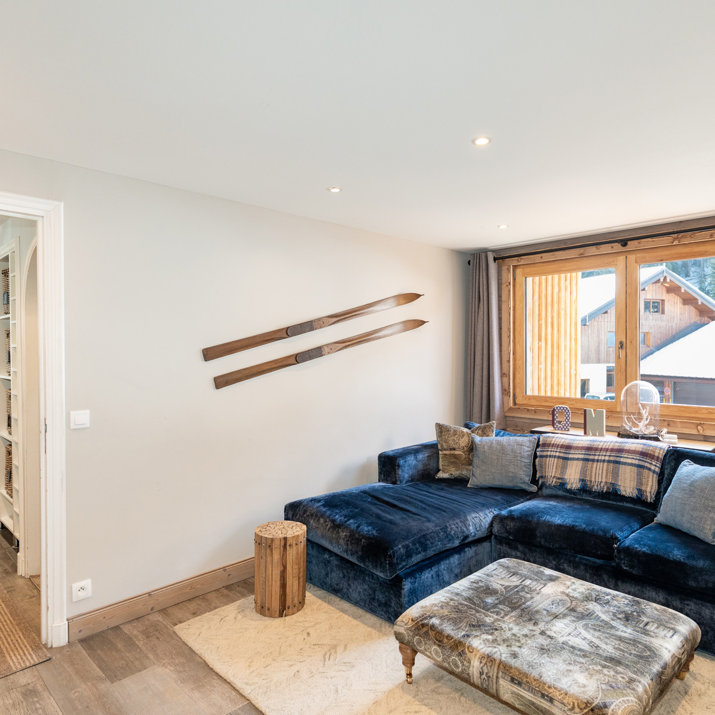 Chalet Quatre Meules TV Room Leading From Hallway