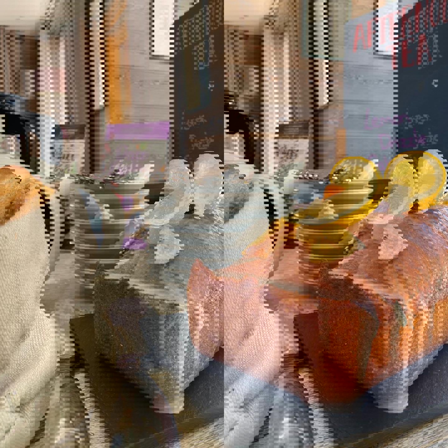 Afternoon Tea, Lemon Drizzle Cake