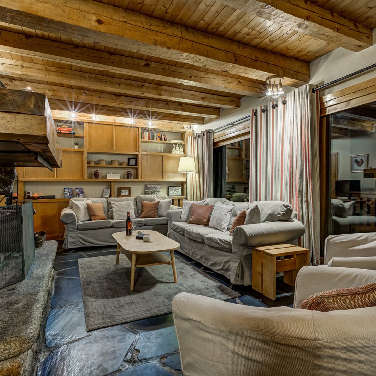 Chalet Cecilia Sitting Room With Fire