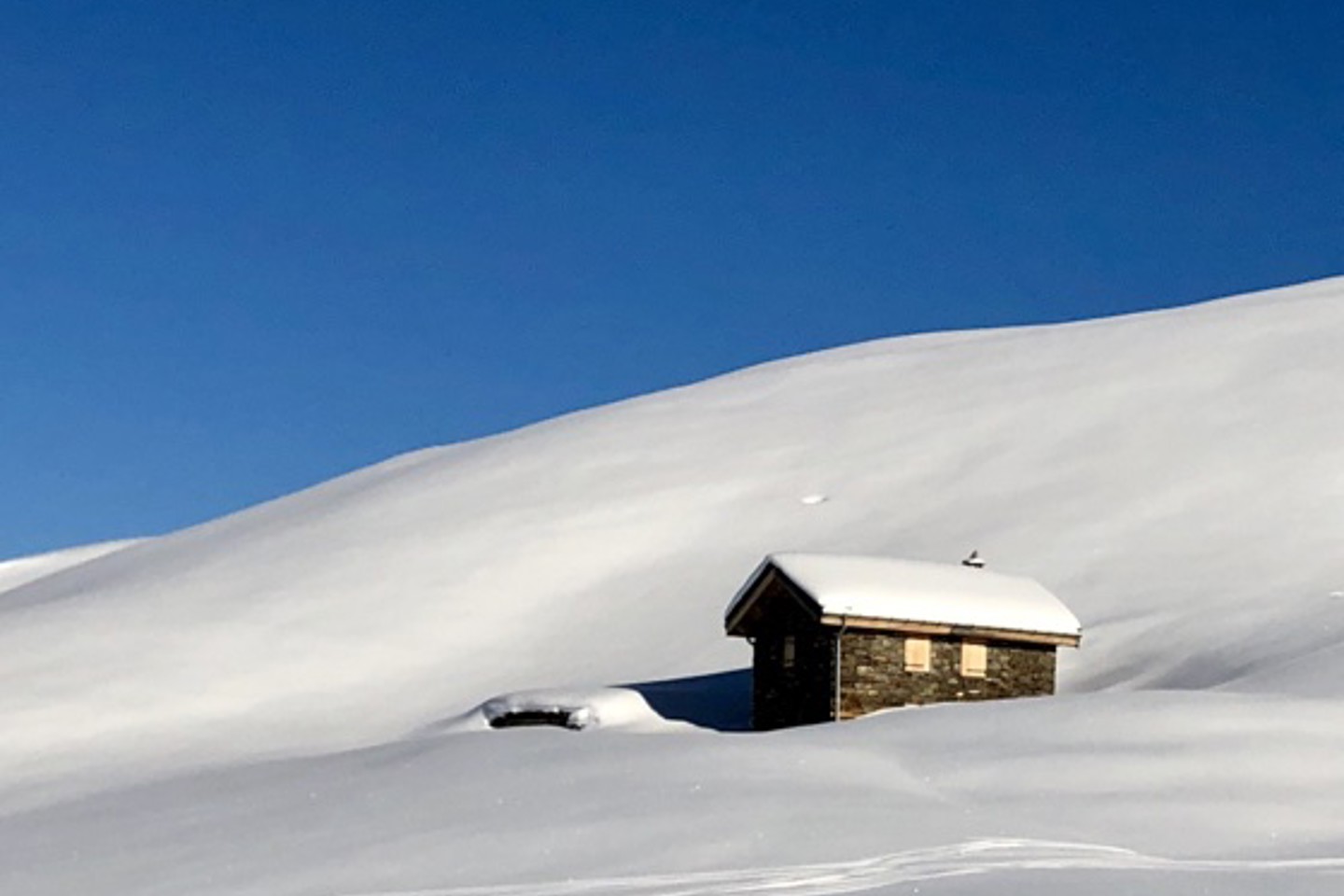 Hut In Virgin Snow