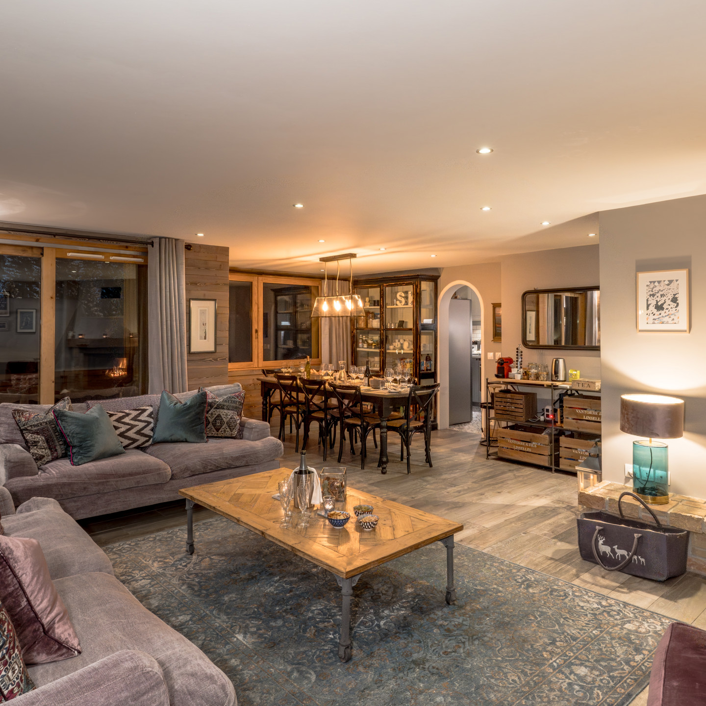 Chalet Quatre Meules Sitting Room With Fire Feb 2026