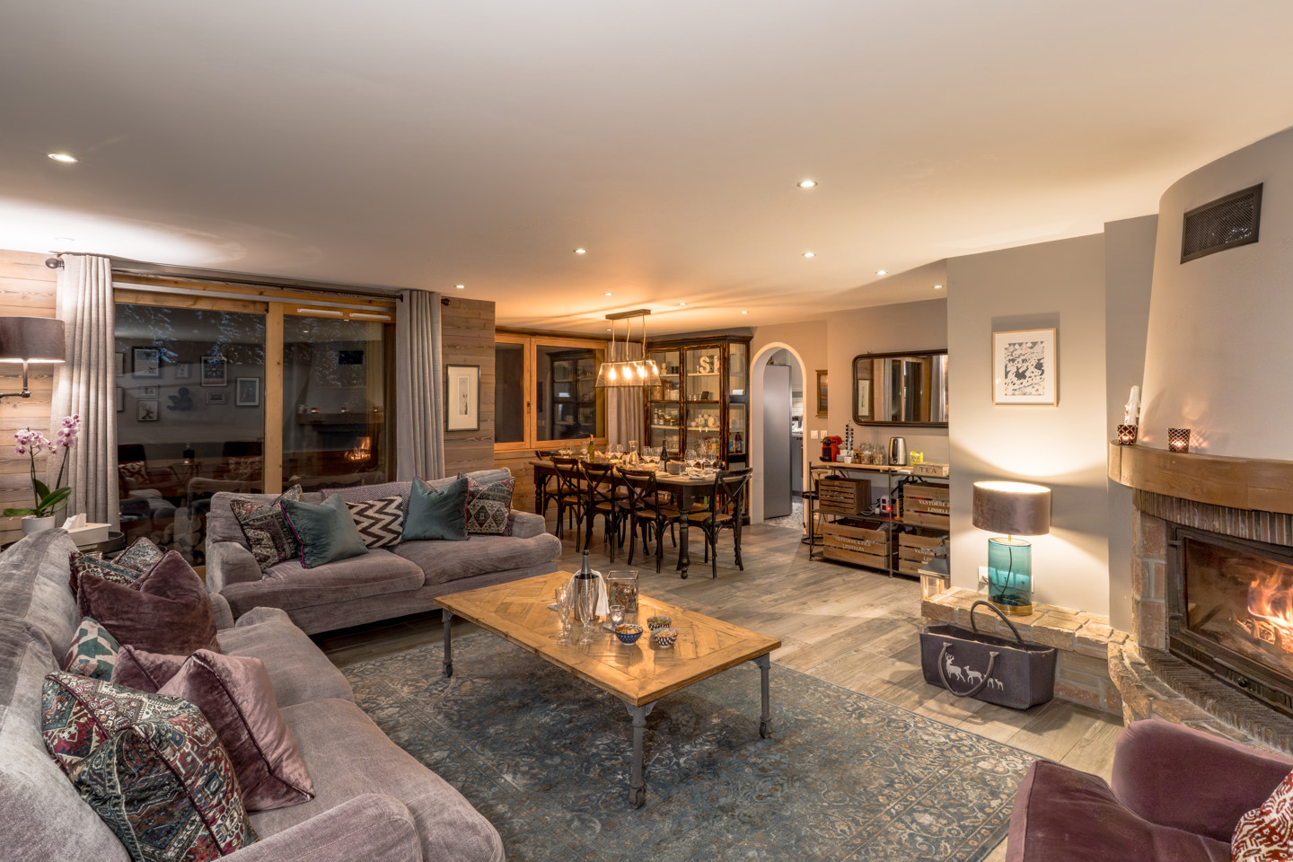 Chalet Quatre Meules Sitting Room With Fire Feb 2026